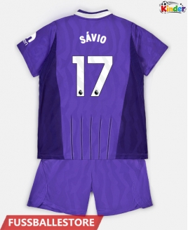 Günstige Tottenham Hotspur Savio #17 3rd trikot Kinder 2026-27 Kurzarm (+ Kurze Hosen)